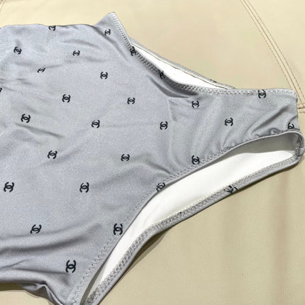 CC BIKINI SWIMSUIT SET IN GREY AND BLACK 593032