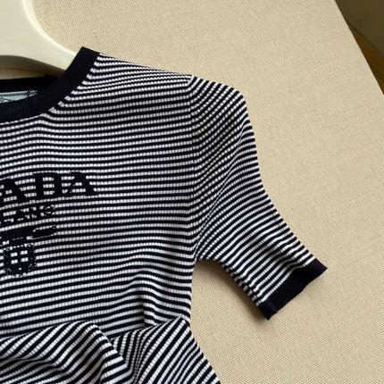 PRADA 26S SHORT-SLEEVE KNIT TOP 1003