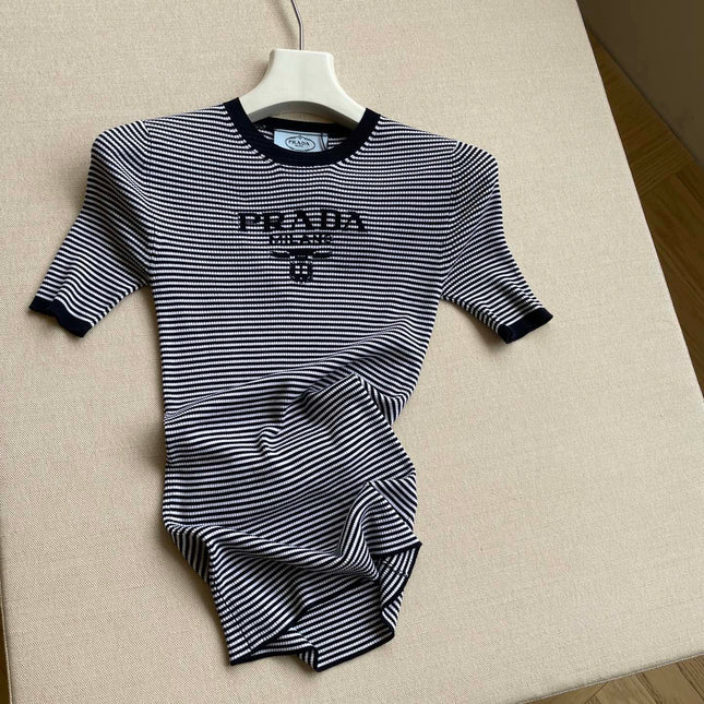 PRADA 26S SHORT-SLEEVE KNIT TOP 1003