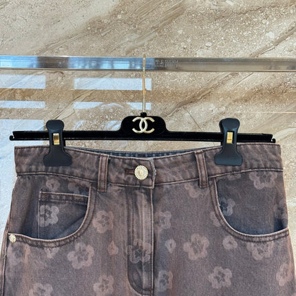 CHANEL 25S RETRO FLORAL JEANS 316