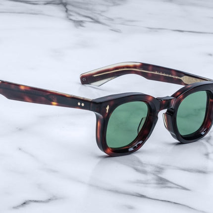 SQUARE SUNGLASSES 617107 IN BROWN MIXD RED HAVANA ACETATE