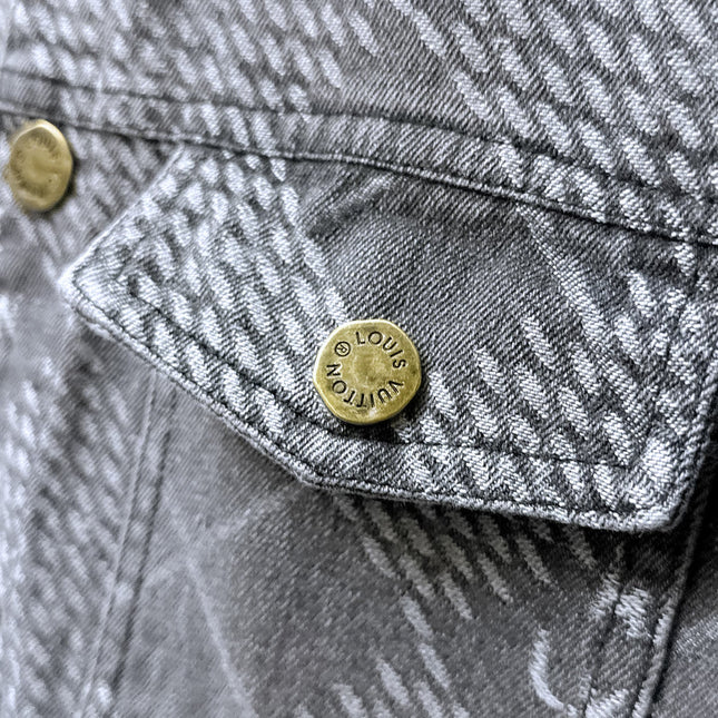 LV SHIRT JACKET IN GRAY DENIM 239127