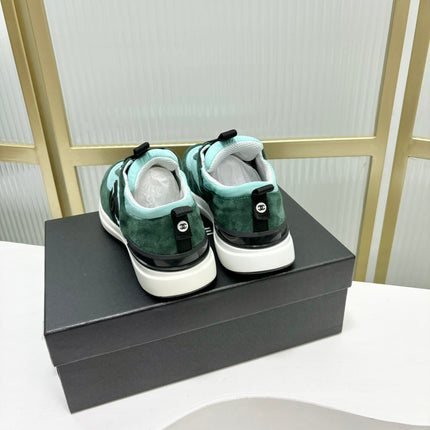 SNEAKER IN GREEN MINT MIX FOREST GREEN SUEDE