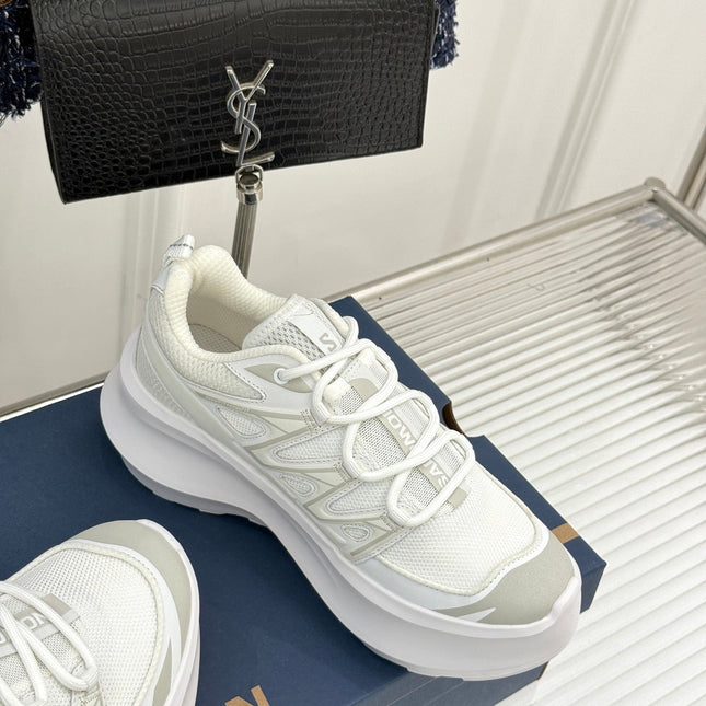 ALO 25S SALOMON XT-6 SNEAKER IN WHITE MESH FABRIC AND TPU STYLE 6