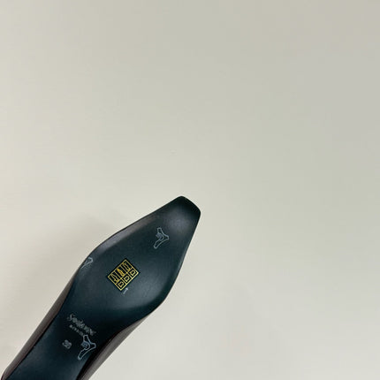 BALLERINA FLATS IN MAHAGANY RED PATENT CALFSKIN
