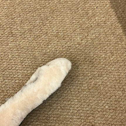 PRADA 26S SHEARLING BALLET FLATS IN CREAM WHITE