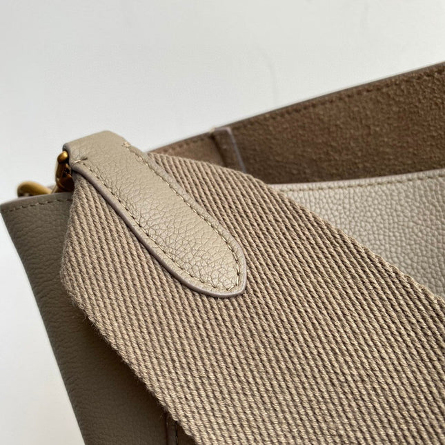 SANGLE SEAU BUCKET 33 BAG PEANUT BROWN CALFSKIN