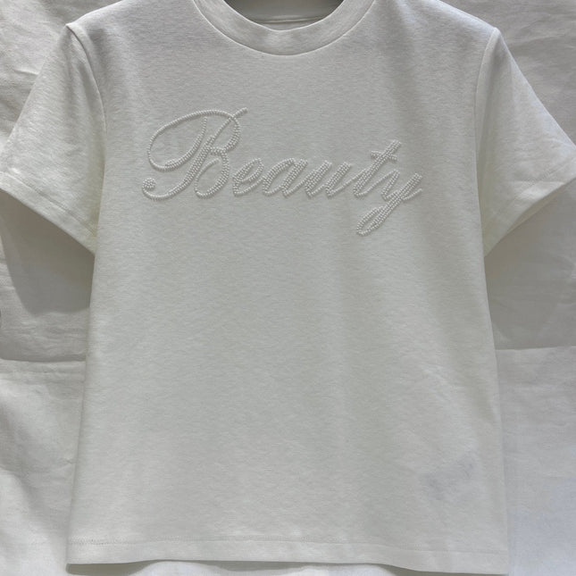 EMBROIDERED CHEST T SHIRT 25S IN COTTON 266319