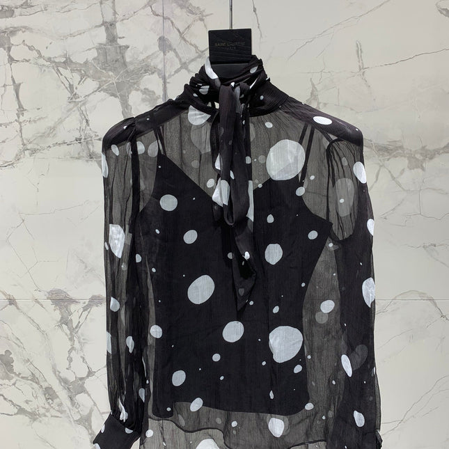 YSL 25S POLKA DOT SHIRT STYLE 212