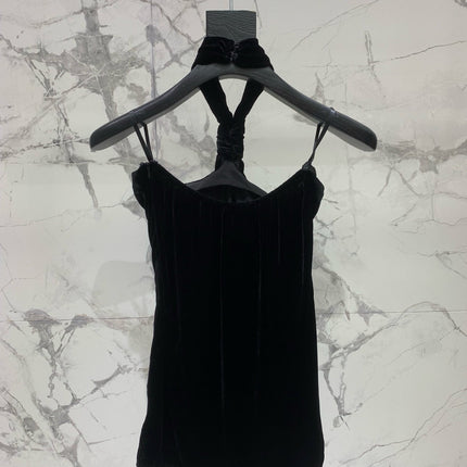 YSL 25S VELVET HALTER TOP STYLE 129