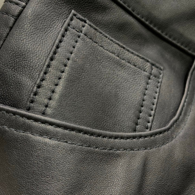 YSL 25S LEATHER MINI SKIRT STYLE 225