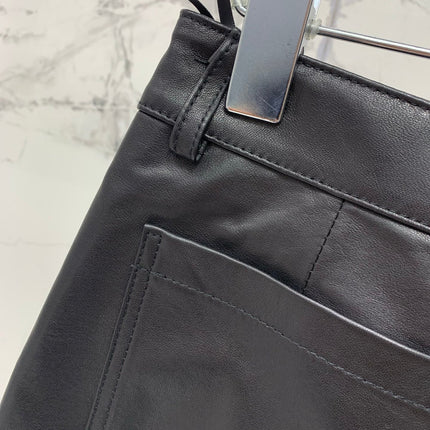 YSL 25S LEATHER MINI SKIRT STYLE 225