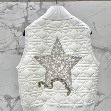 DIOR 26S DIAMOND-PATTERN KNIT VEST 947