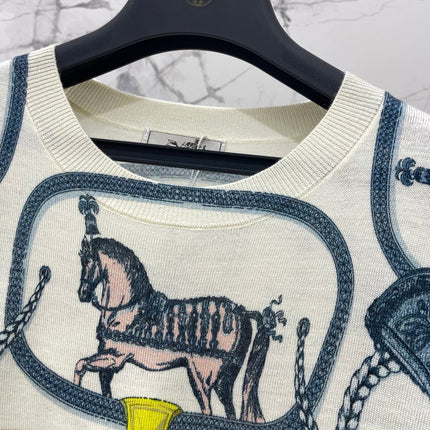 HERMES 26S SHORT SLEEVED KNIT TOP 532