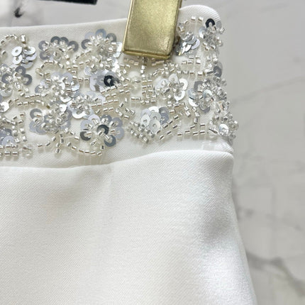 CHANEL 26S BEADED BODYCON SHORTS STYLE 1114