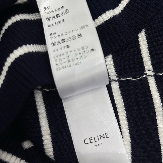 CELINE 26S STRIPED SHORT-SLEEVE POLO SHIRT 489