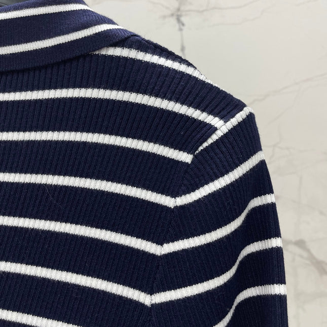 CELINE 26S STRIPED SHORT-SLEEVE POLO SHIRT 489