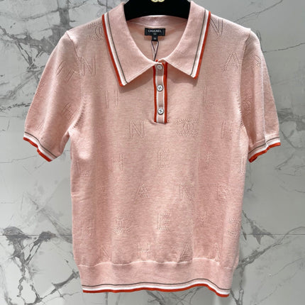 CHANEL 26S SHORT-SLEEVE KNIT POLO STYLE 1179