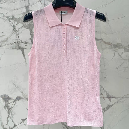 CELINE 26S KNIT POLO TANK TOP 296