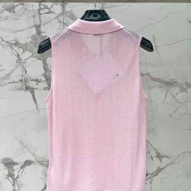 CELINE 26S SLEEVELESS POLO SHIRT 473