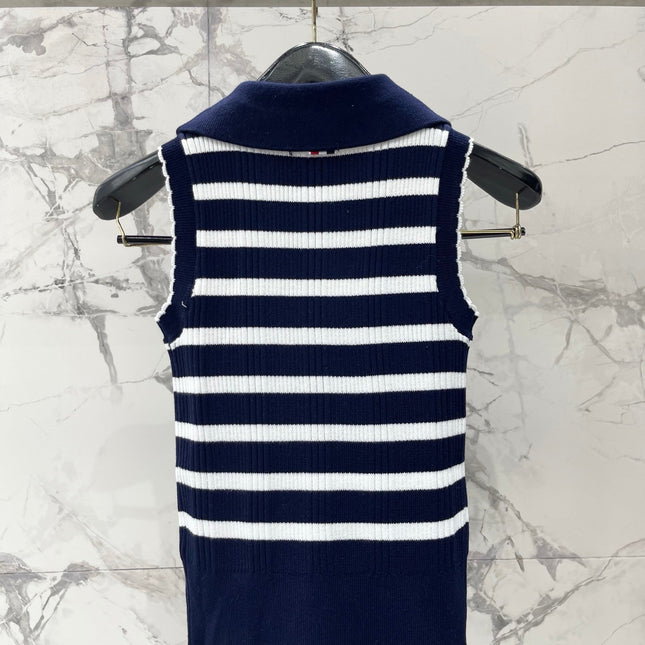 THOM 26S SLEEVELESS POLO KNIT TOP STYLE 255