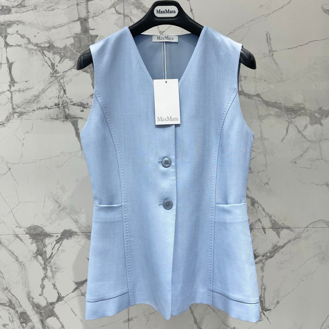 MAXMARA 26S SLEEVELESS V-NECK VEST 277