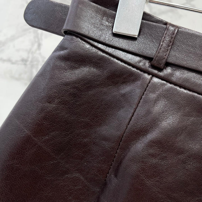 CELINE 26S LEATHER SHORTS 423