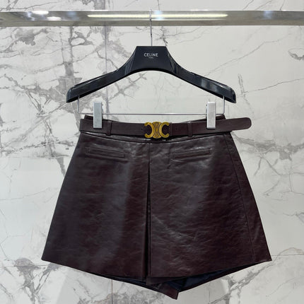 CELINE 26S LEATHER SHORTS 423