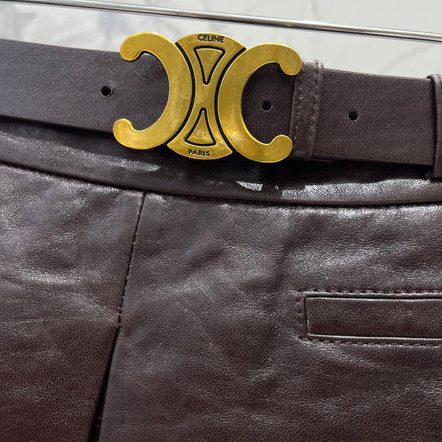 CELINE 26S LEATHER SHORTS 423