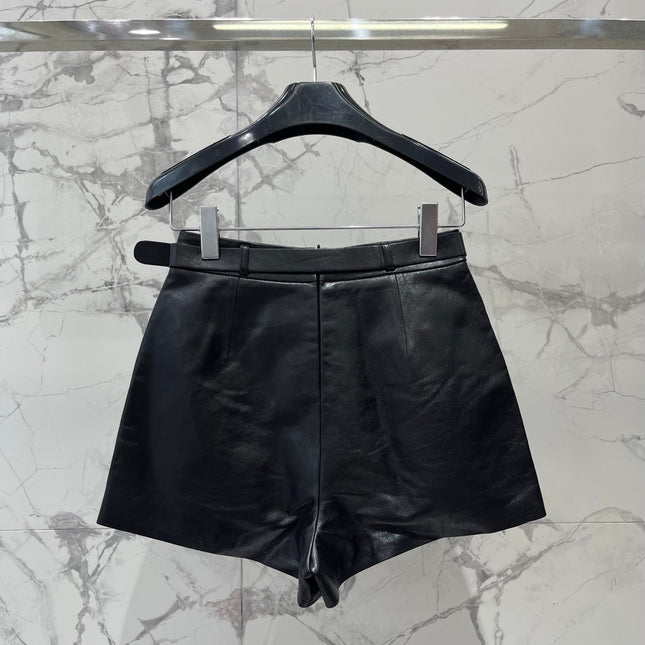 CELINE 26S LEATHER SHORTS 422