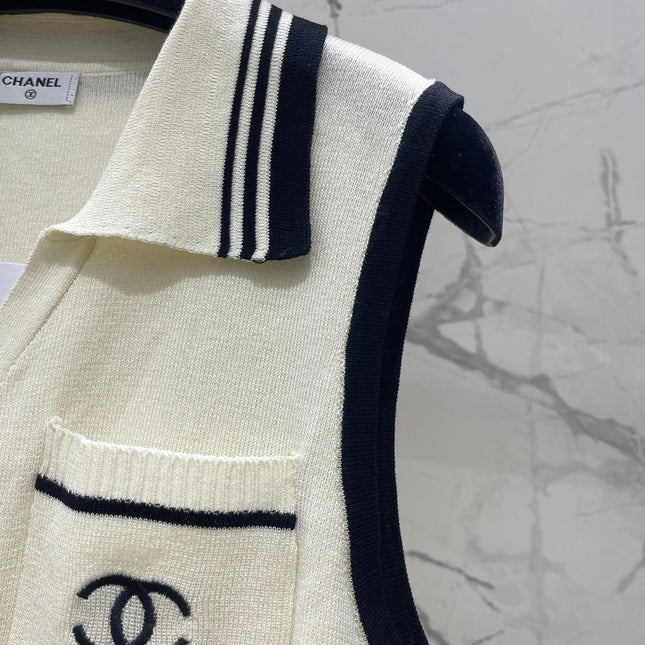CHANEL 26S SLEEVELESS KNIT TOP 1417