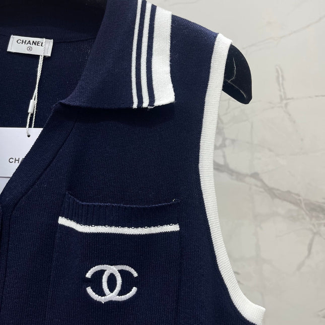 CHANEL 26S SLEEVELESS KNIT TOP 1416