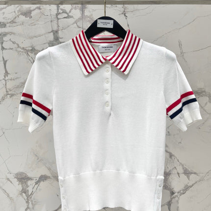 THOM 26S SHORT SLEEVE POLO KNIT TOP STYLE 229
