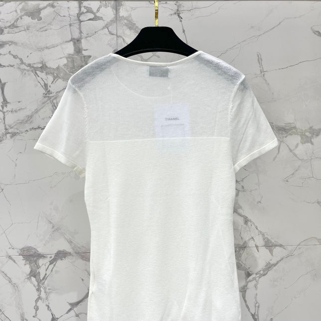 CHANEL 26S SHORT-SLEEVE KNIT TOP 1320
