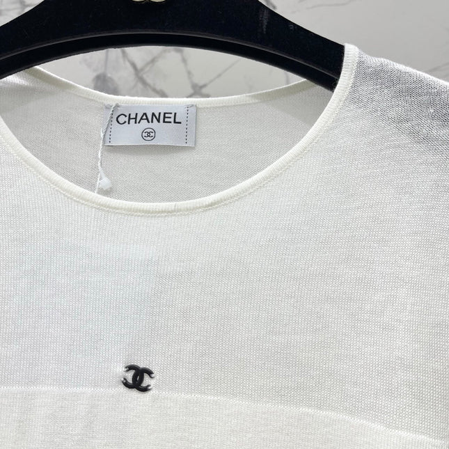 CHANEL 26S SHORT-SLEEVE KNIT TOP 1320