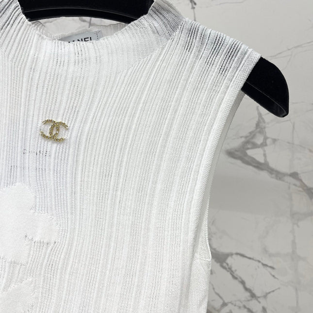 CHANEL 26S SLEEVELESS KNIT TOP 1318
