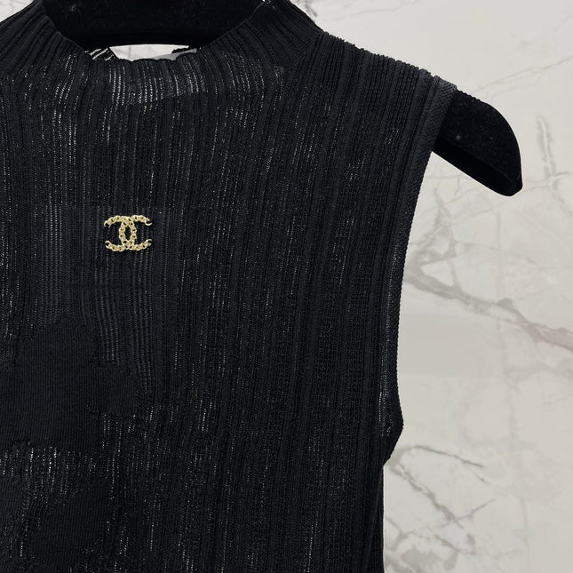 CHANEL 26S SLEEVELESS KNIT TOP 1317