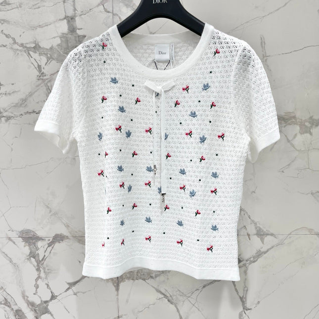 DIOR 26S SHORT-SLEEVE KNIT T-SHIRT 1315