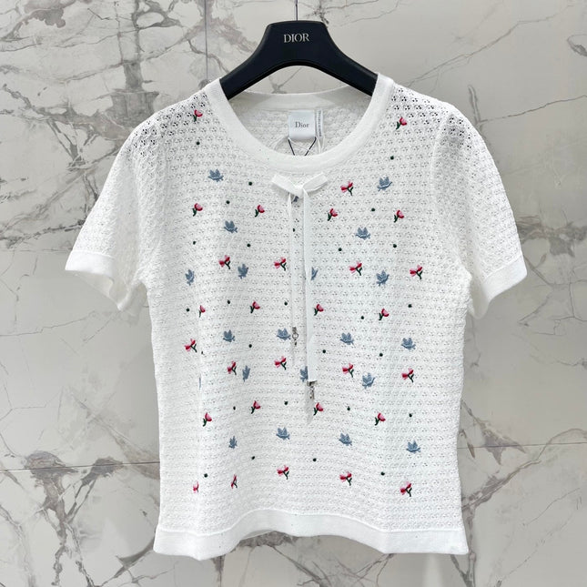 DIOR 26S SHORT-SLEEVE KNIT T-SHIRT 1315