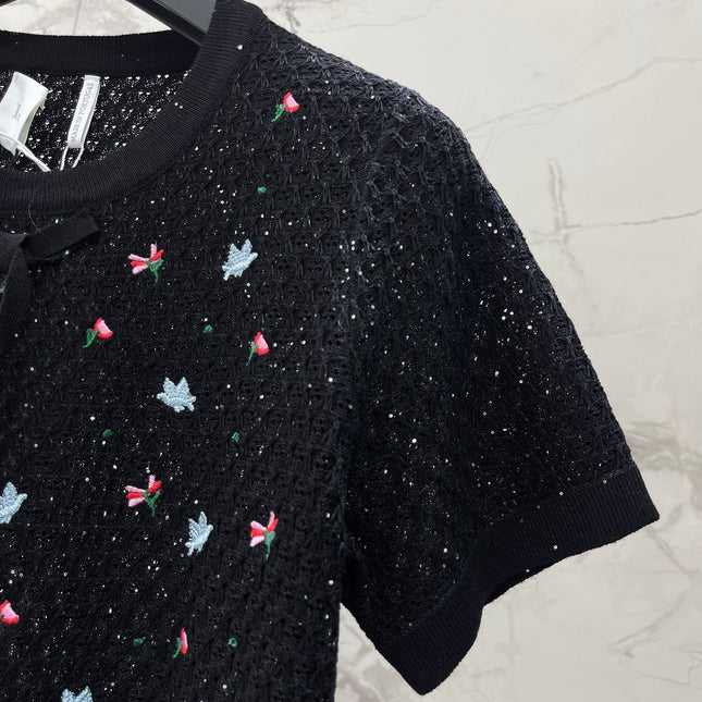 DIOR 26S SHORT-SLEEVE KNIT T-SHIRT 1314