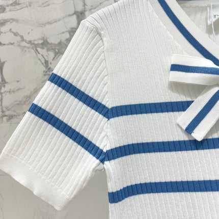 DIOR 26S SHORT-SLEEVE KNIT SWEATER 1328