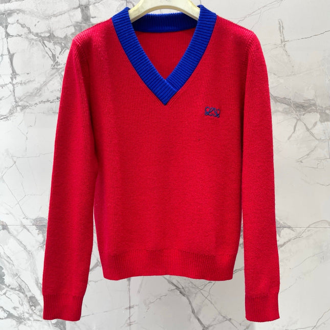 LOEWE 26S V-NECK KNITTED SWEATER 553