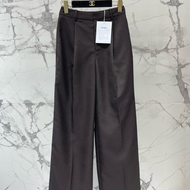 CHANEL 26S TWEED STRAIGHT-LEG PANTS 1695