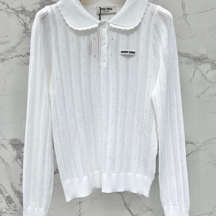MIUMIU 26S KNIT POLO SWEATER 1472