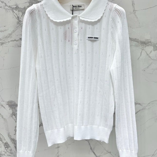 MIUMIU 26S KNIT POLO SWEATER 1472