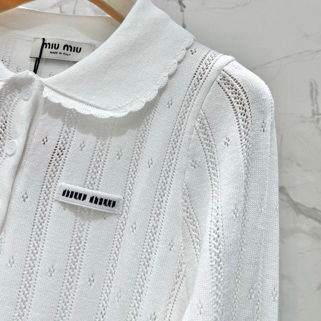MIUMIU 26S KNIT POLO SWEATER 1472