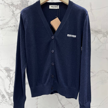 MIUMIU 26S V-NECK KNIT CARDIGAN 1302