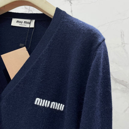 MIUMIU 26S V-NECK KNIT CARDIGAN 1302