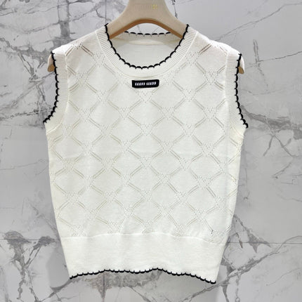 MIUMIU 26S SLEEVELESS KNIT TOP 1438
