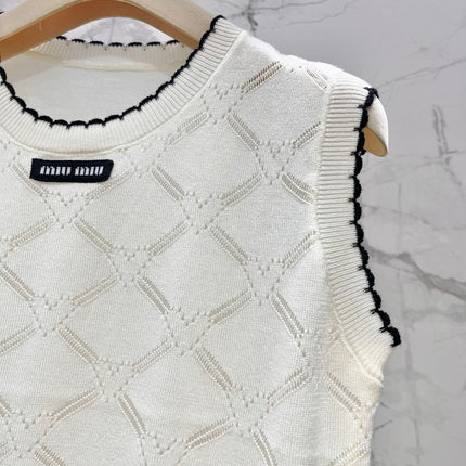 MIUMIU 26S SLEEVELESS KNIT TOP 1438